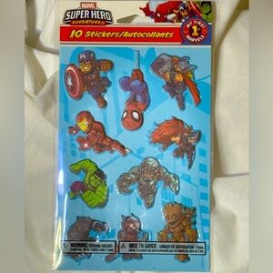 2 packs of 10 Raised Marvel stickers
